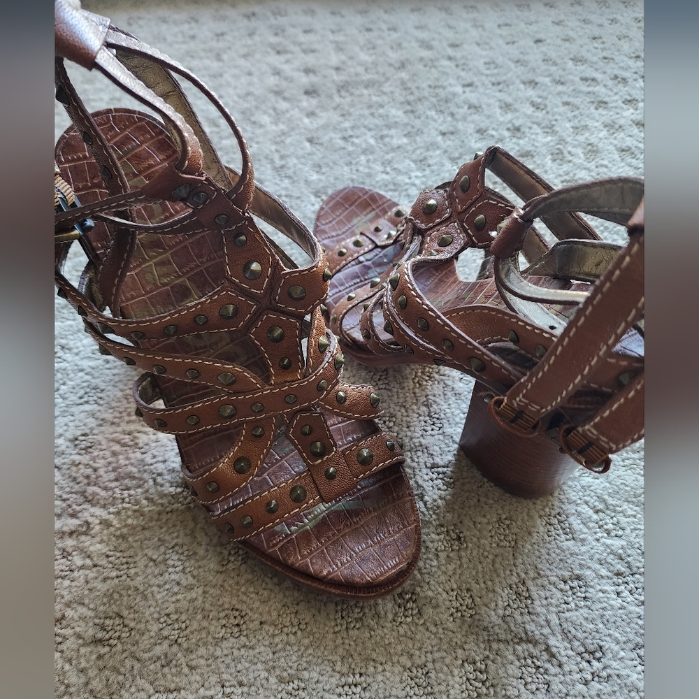 Sam Edelman Studded, Strappy, Leather Platform Sandals